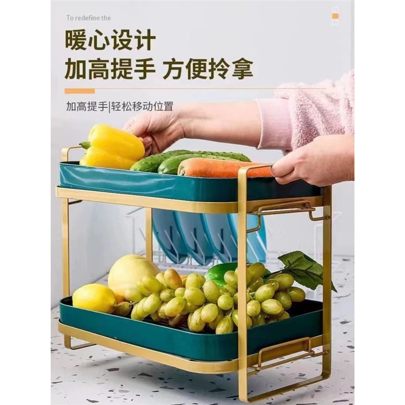 恩泽置物架杯子i置物架收纳架双层水杯沥水架家用茶杯托盘架茶具图片