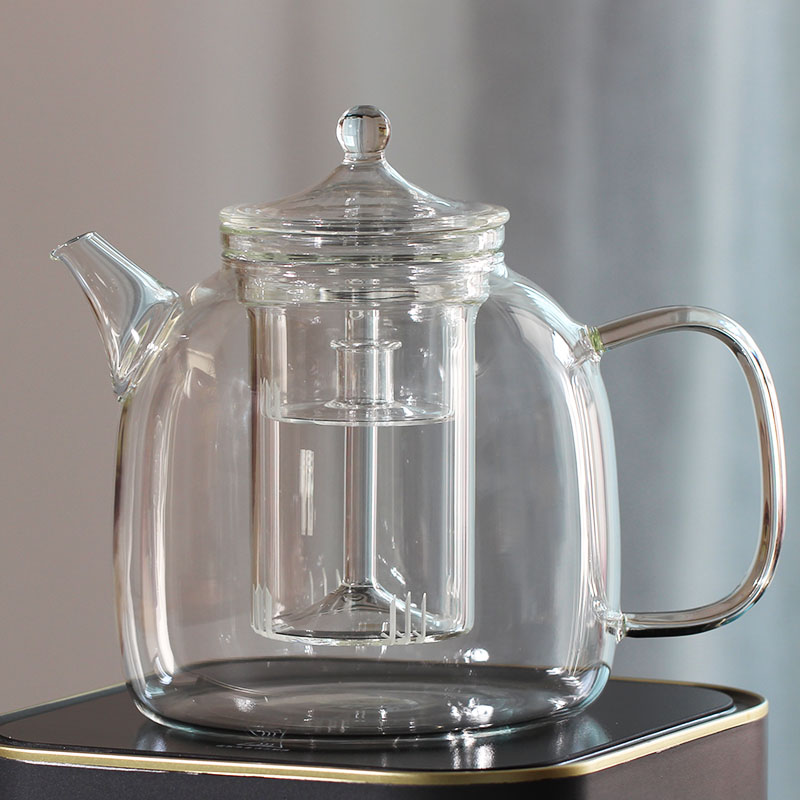 耐高温玻璃煮茶壶 2023新款A电陶炉专用烧水壶蒸煮两用茶壶大白