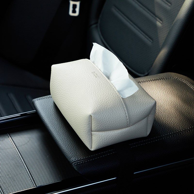 米立风物挂式车用扶手箱车载纸巾盒高档抽纸盒高级X感收纳纸巾盒