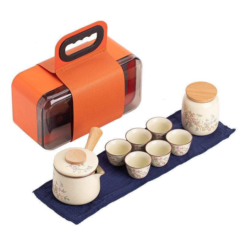 汝窑旅行茶具户外露m营喝茶装备功夫小套装一壶一杯便携式快客杯,餐饮具,功夫茶具,淘宝优惠券,粉丝福利购,淘宝优惠卷