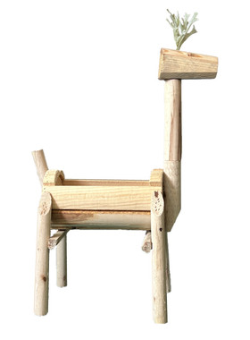 实木小鹿花架创意多肉o花盆幼儿园植物角布置店面橱窗装饰摆件室