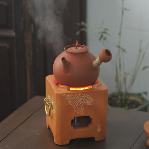 潮人茶事 红泥电丝茶炉电热丝煮茶炉工夫K茶电炭炉砂铫炉丝电陶炉
