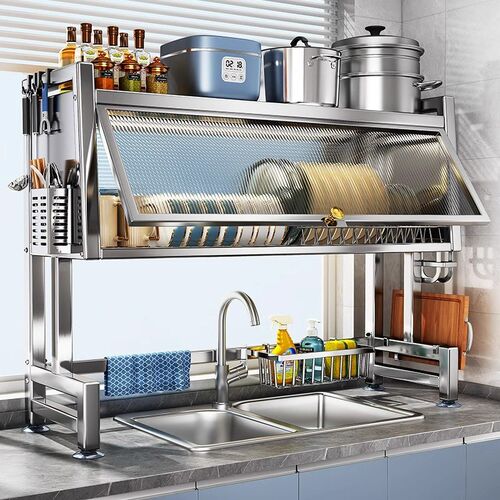 304不锈钢水槽沥水碗碟架x厨房置物架家用多功能刀架筷子笼砧板架