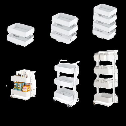 小推车置物架用落地多层婴儿用品收纳客厅N厨房美容院移动收纳架