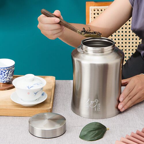 一斤装密a封家用茶叶罐 防潮存储金属茶叶盒空盒 包装收纳大号罐