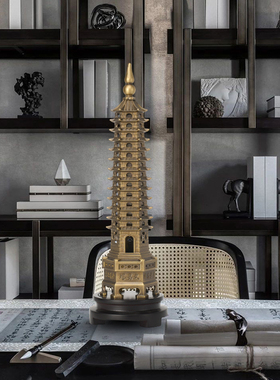 纯铜文昌塔13层摆件9层文昌塔全铜十三层办公U室书房客厅摆件