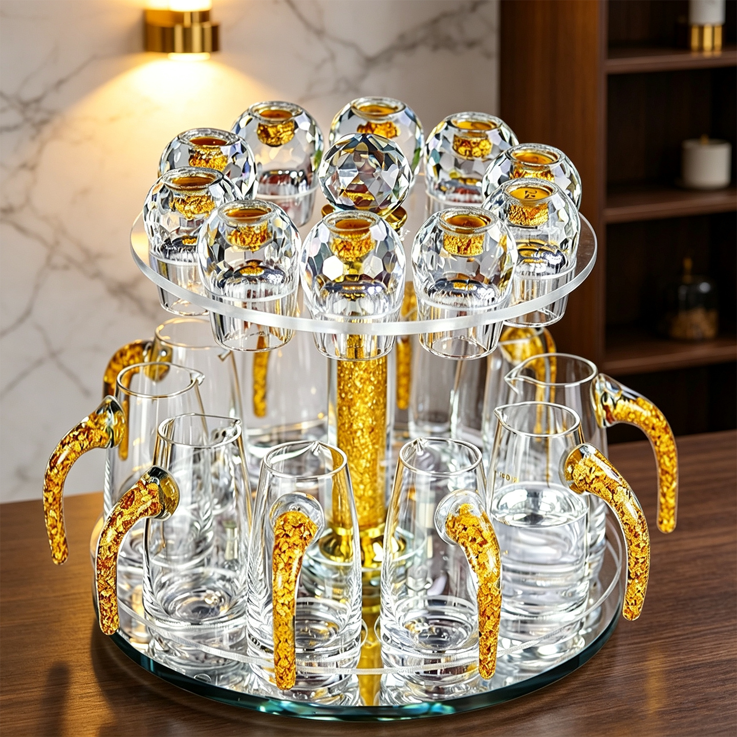 高端轻奢白酒杯中式一口小杯分酒器二两家用酒具水晶套装酒壶商用 - 淘宝联盟商品