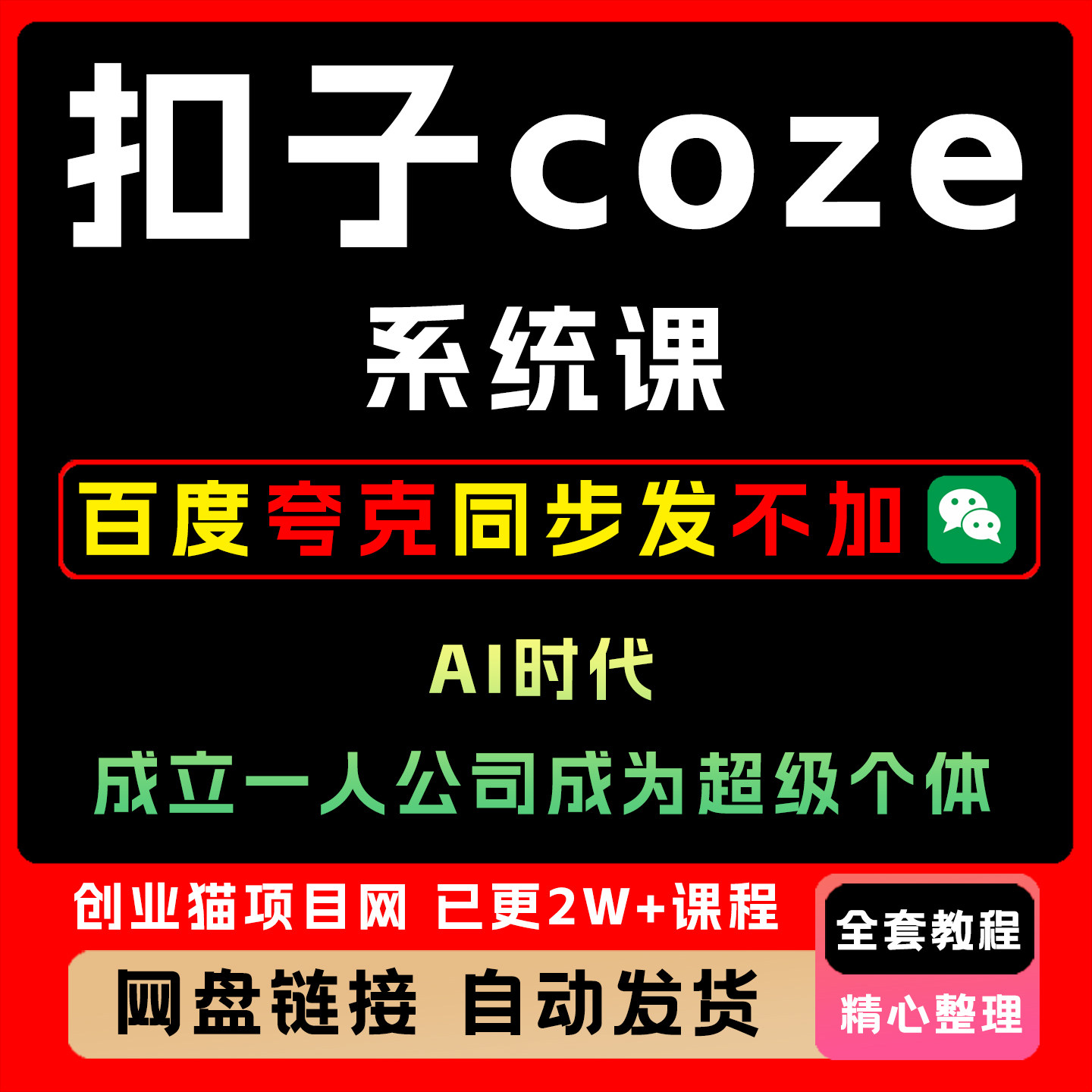 2025最新扣子coze系统课A1时代基础入门成立一人公司成为超级个体