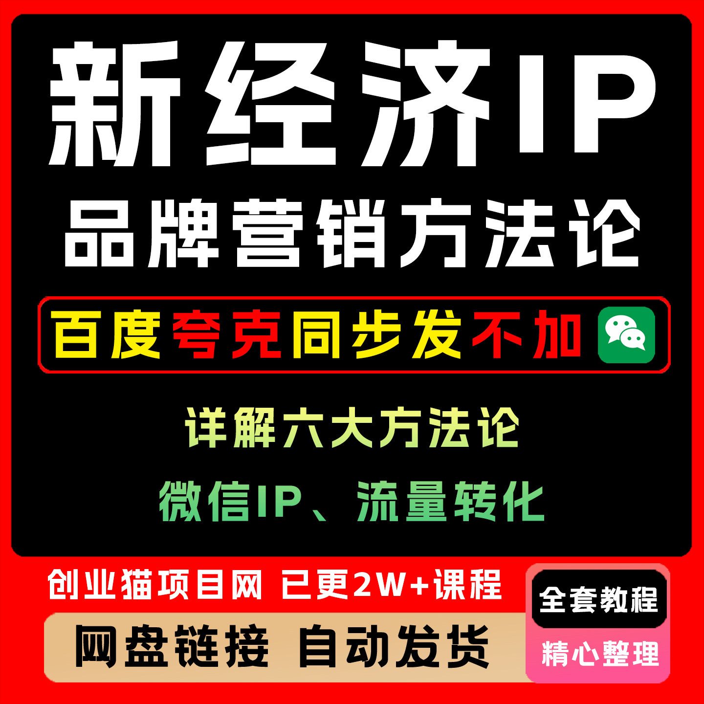 新经济IP营销课详:六大方法论微信IP流量转化全套教程