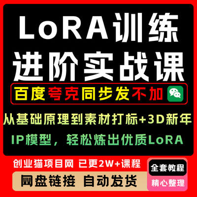 系统学习Lora商业模型FLux Qwen Zimage进阶实战课 入门至进阶