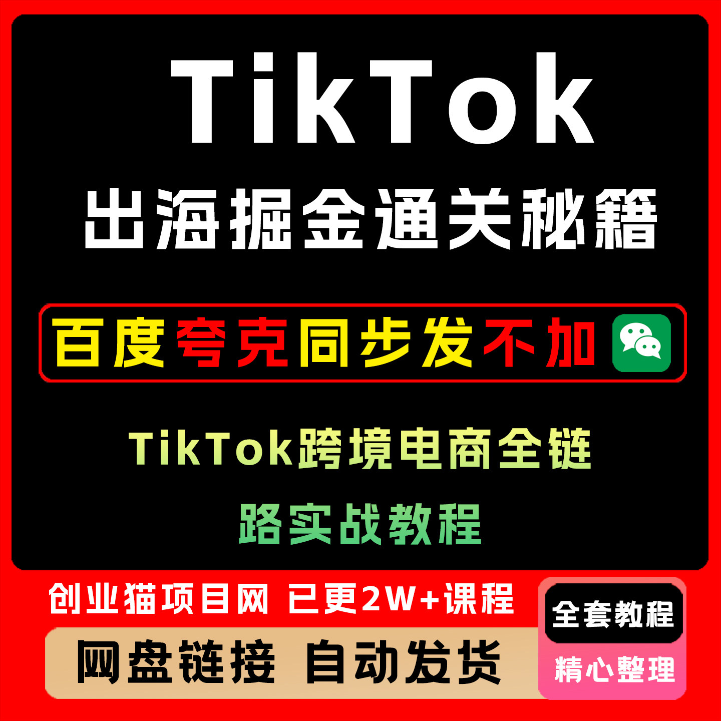 出海掘金通关秘籍爆款课程,跨境电商全链路实战全套营销教程