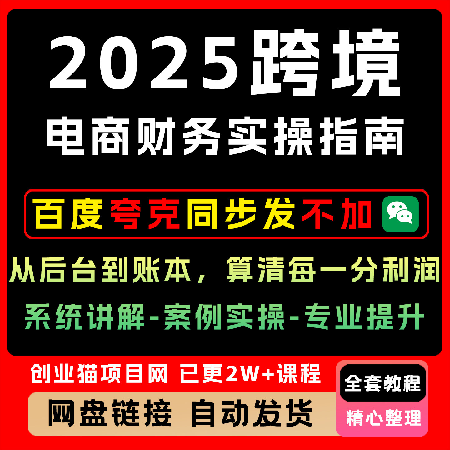 2025跨境电商财务实操指南,外贸亚马逊跨境电商运营技巧开店
