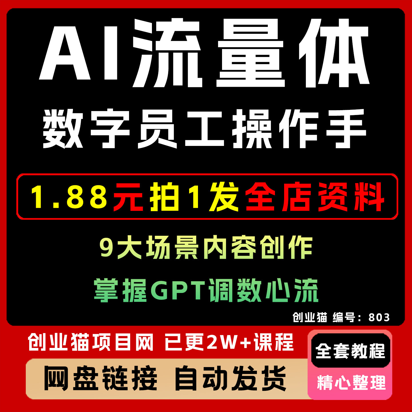 A1流量体-老板的随身操盘手，9个A1数字员工，9大内容创作场景