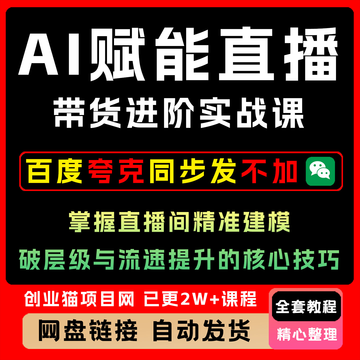 AI赋能直播带货进阶实战课 掌握直播间精准建模破层级与流速提升图片