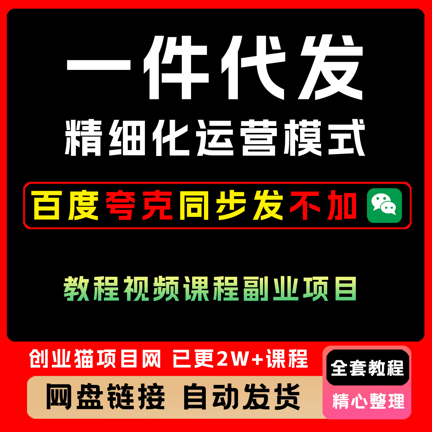 2026淘差价课程淘宝一件代发精细化运营模式教程视频课程副业项目