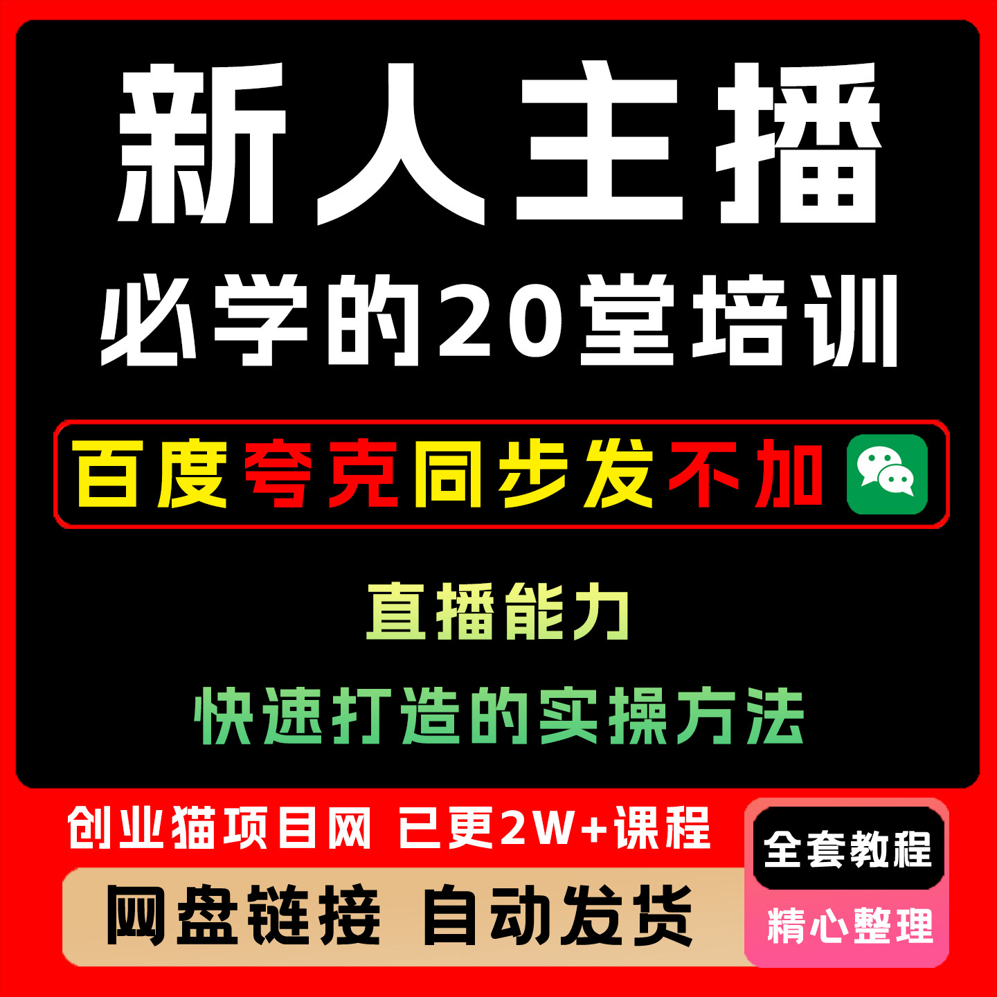 2025年新人主播20堂培训课直播能力快速打造实操方法全套教程