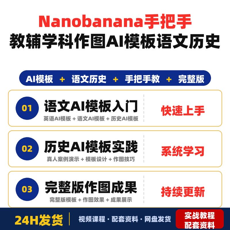 Nanobanana教辅学科作图AI模板语文历史AI模板手把手教你做完整版