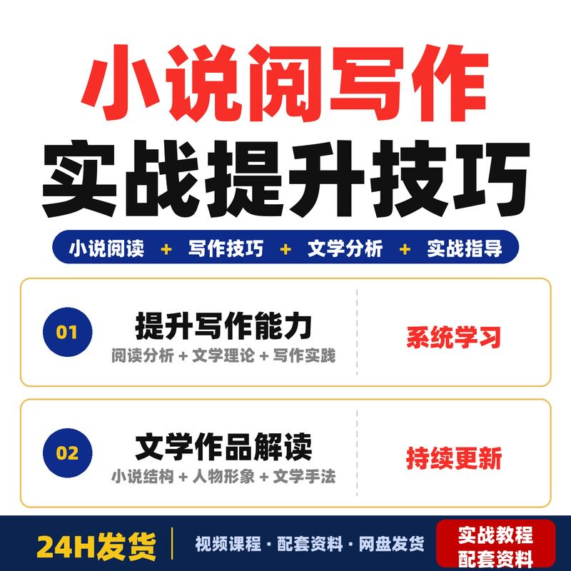 小说阅读写作实战营从阅读到写作的全流程实战指南提升全套教程