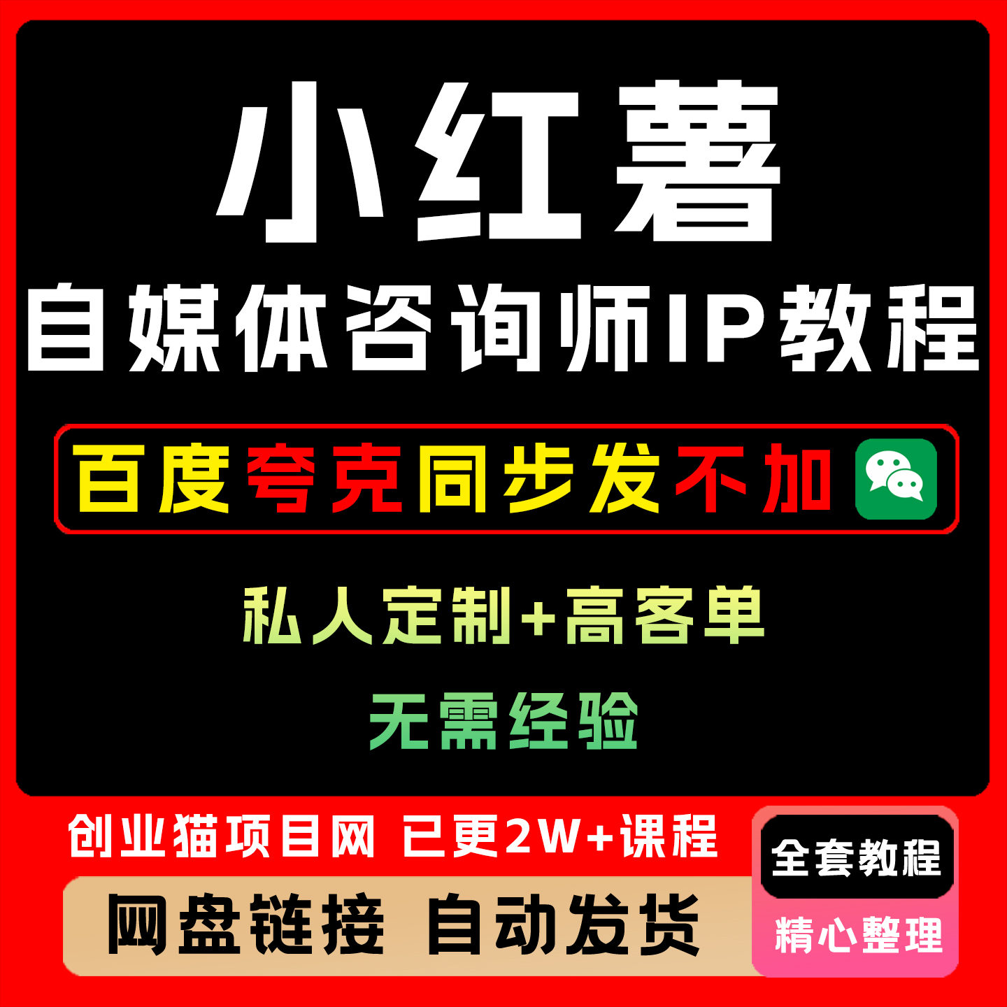 2025年小红薯自媒体咨询师IP教程私人定制+高客单全套教程