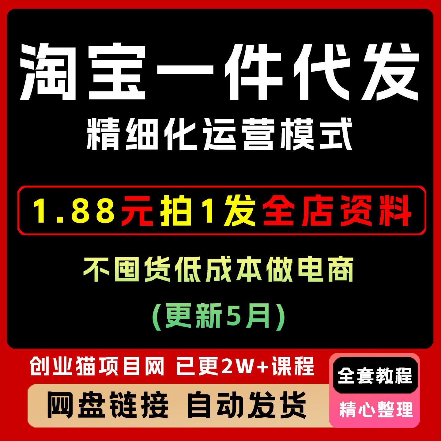 2025年淘宝一件代发精细化运营模式全套视频精讲课件教学课程项目