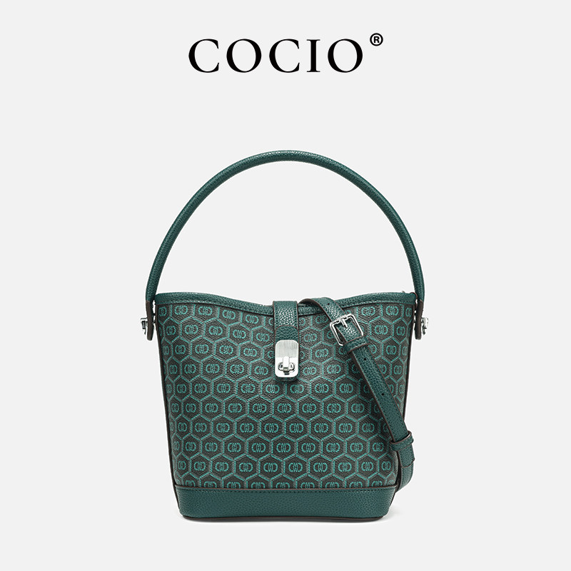 COCIO 轻奢斜跨手提女包包2024新款潮高级时尚百搭单肩包CC218