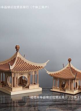 Model wooden hand-assembled craftwork Chinese ancient archit