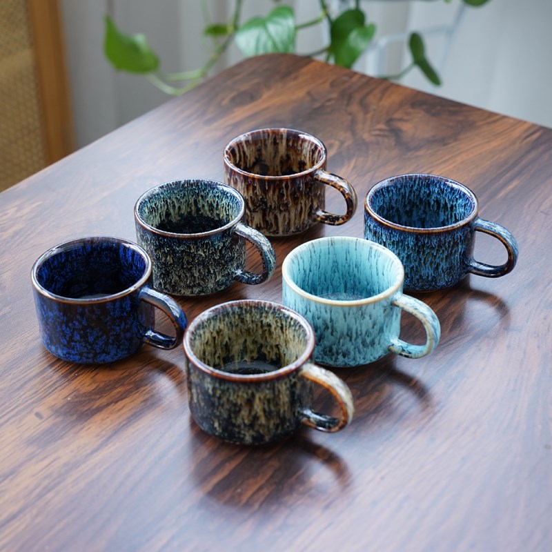 烫手带把小茶杯只装茶具喝茶茶碗功夫茶品茗杯杯端