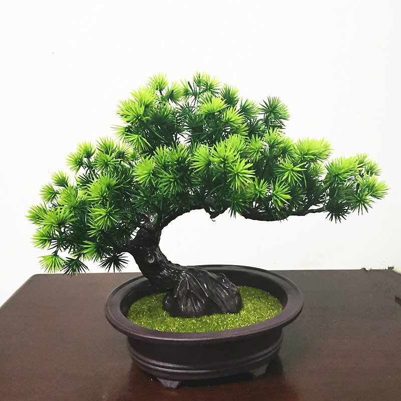 仿真室内装饰假松树家居客厅绿植塑料小迎客松盆景