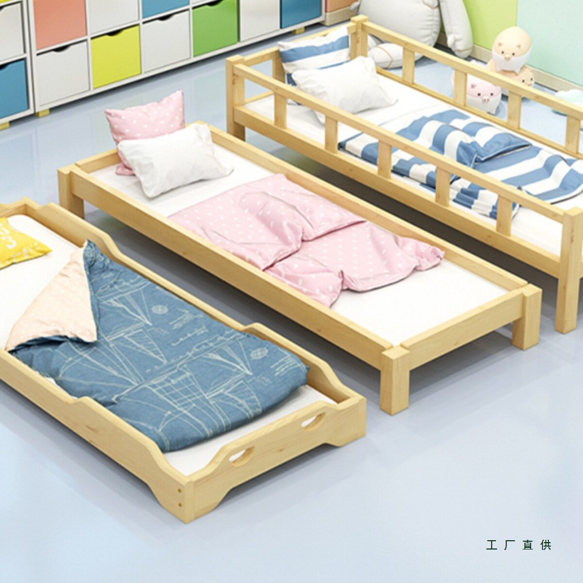 幼儿园实木多功能叠叠午睡床