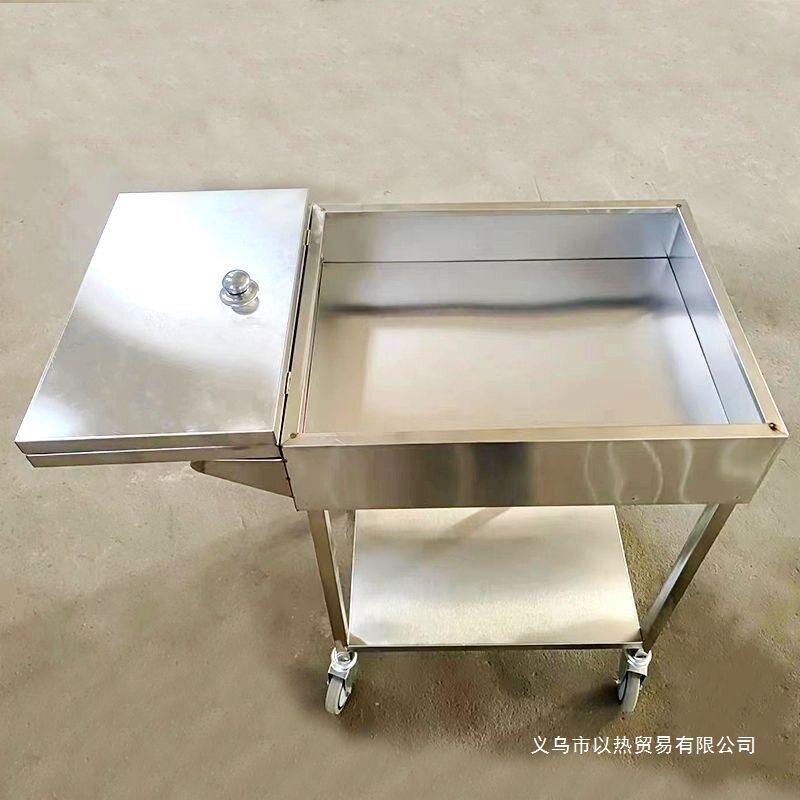 不锈钢商用移动拉门调料车