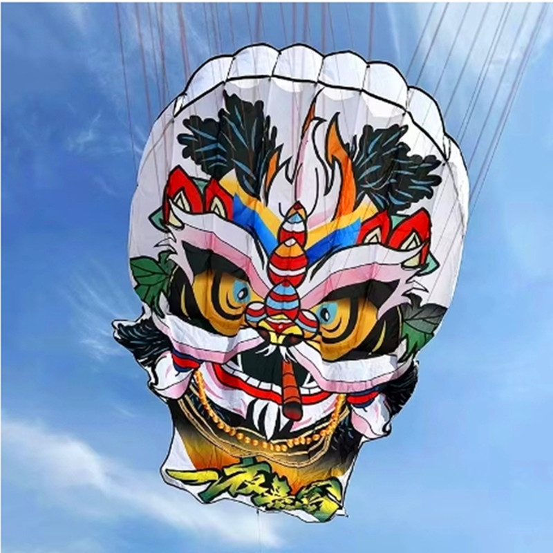 软体风筝3D立体无骨大型高档一夜暴富狮子头风筝微风易飞潍坊风筝