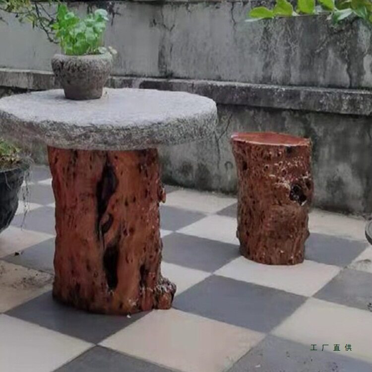 枣木原木树桩根雕凳子茶几支架