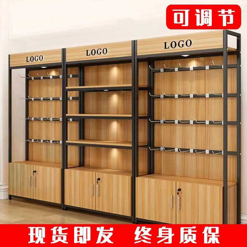 货架超市陈列架便利店货架母婴精品店钢木货柜食品文具展示架