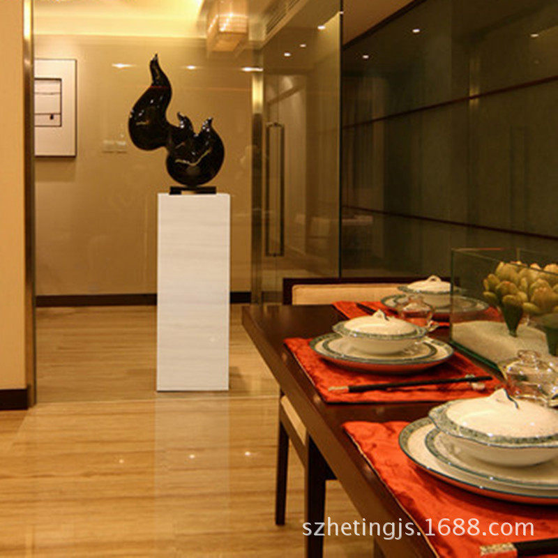 直销白色大理石展示台柱艺术品雕塑底座展厅工艺品摆件展台展示架
