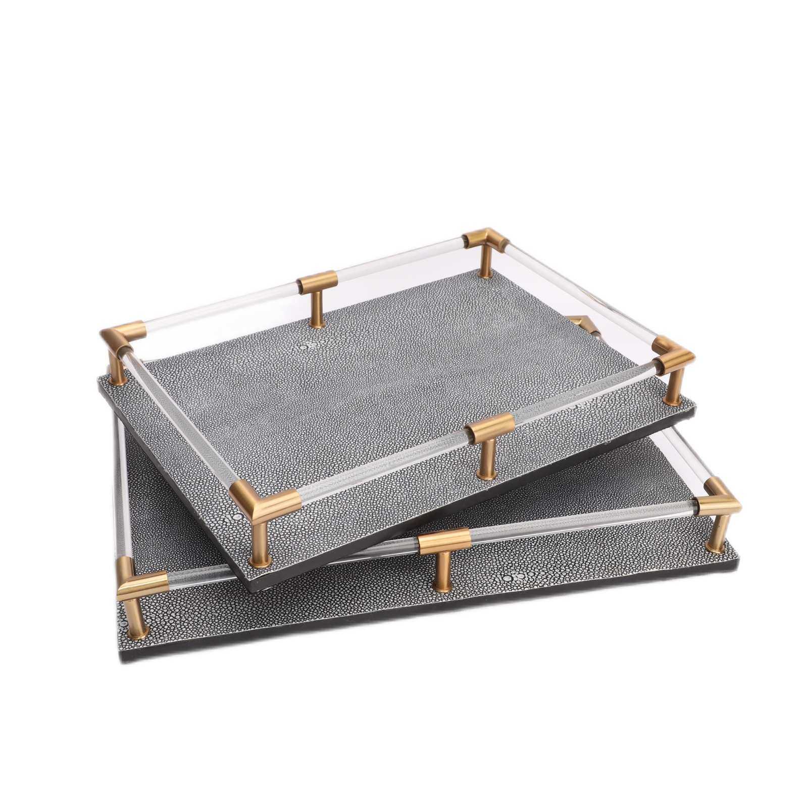 新中式亚克力手提皮革收纳托盘摆件茶几样板间书房客厅家居装饰品,电子元器件市场,其它元器件,淘宝优惠券,粉丝福利购,淘宝优惠卷