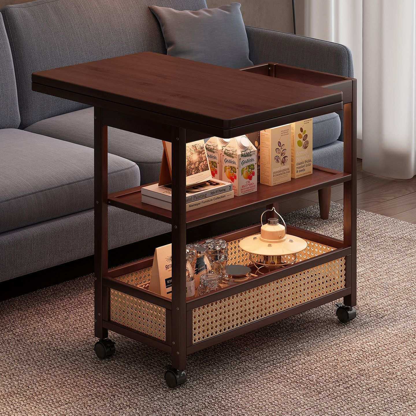 客厅茶几小户型家用可移动边几沙发侧边桌可折叠小桌子收纳小推车,电子元器件市场,其它元器件,淘宝优惠券,粉丝福利购,淘宝优惠卷