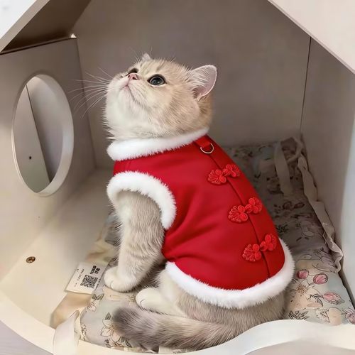 冬季加绒保暖猫狗马甲防掉毛衣服