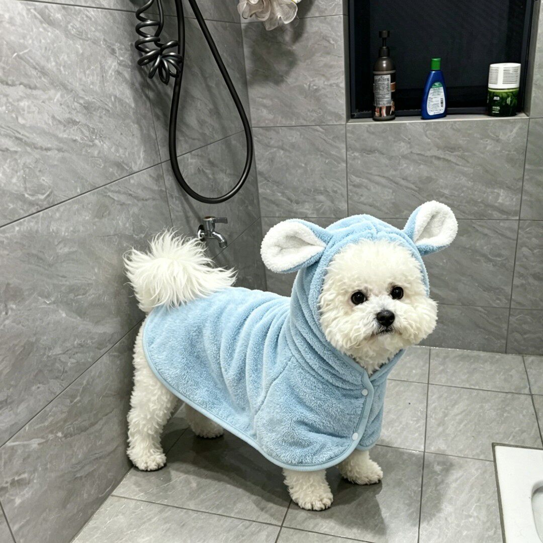 阿莫尔猫狗速干吸水浴袍