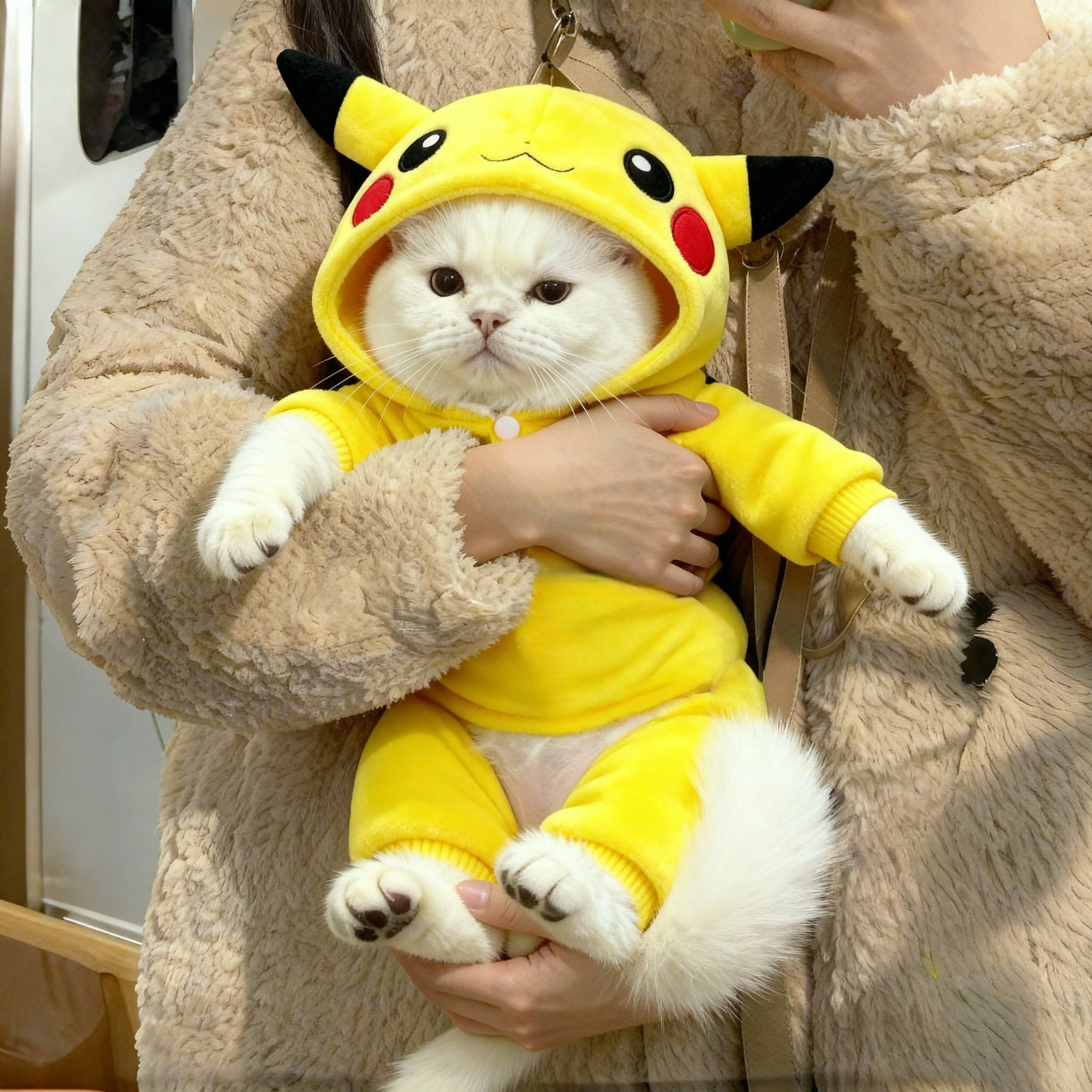 猫咪衣服秋冬装布偶英短小猫咪居家四脚衣防静电狗狗衣服保暖加绒