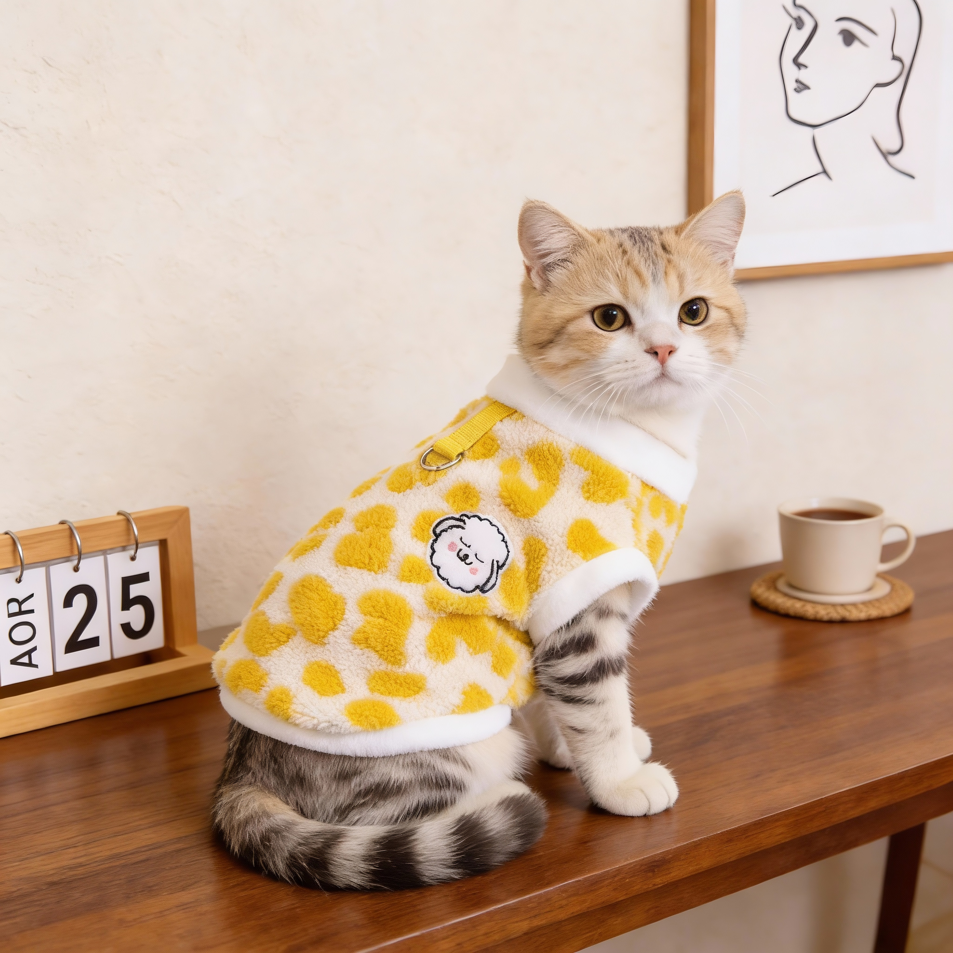 狗狗衣服秋冬装可爱卡通小狗毛绒衣泰迪比熊博美宠物衣服猫咪衣服