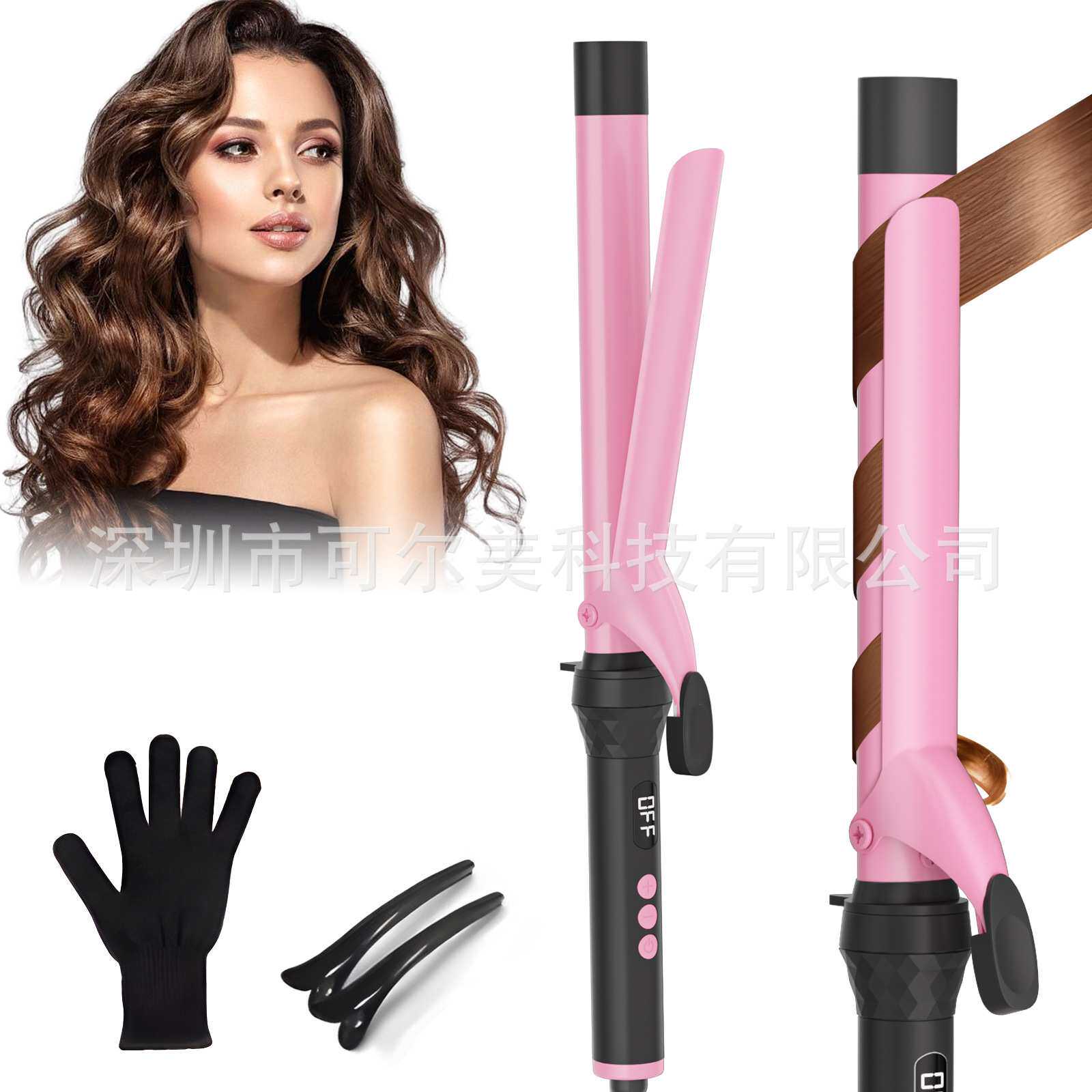 不伤发调温陶瓷涂层直发器多功能卷发棒直卷两用电夹板卷发器跨境