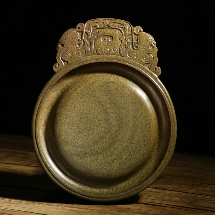 原石书法书画手工雕黄鱼子老坑歙砚文房四宝砚台徽墨宣纸墨条湖笔