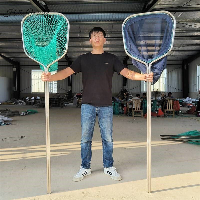 网头一体成型杆抄网单杆大物新款型不锈钢捞鱼网渔具鱼网超硬鱼捞