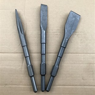 镐钎 弹簧钢电镐长六角凿子 铲墙王水泥混凝土铲墙开线槽凿