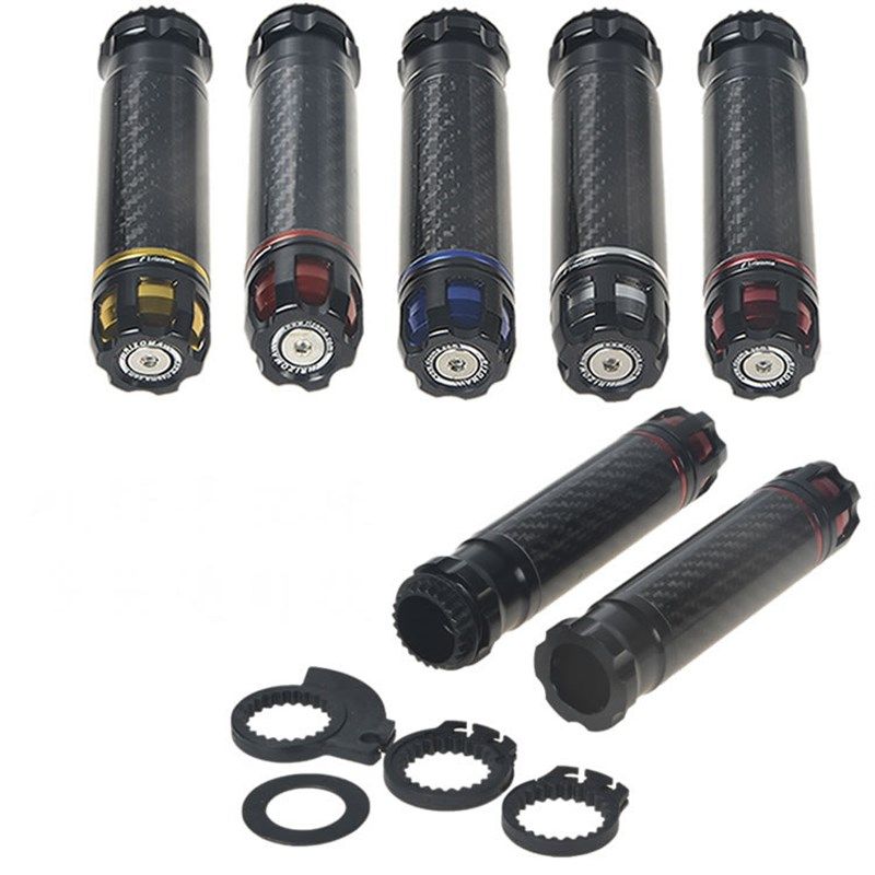 摩托车把套改装配件助力车油门手把胶越野车跑车碳纤维手柄套把手