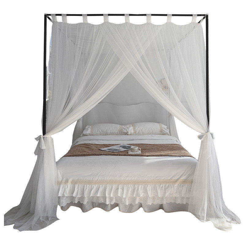 法式三开门家用蚊帐高级落地加密纯色1.8米床公主风宫廷,床上用品,蚊帐,淘宝优惠券,粉丝福利购,淘宝优惠卷