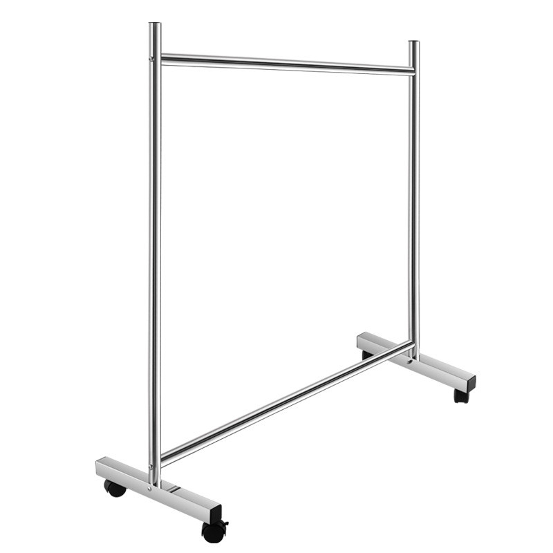 伸缩落地晾衣架阳台加粗加厚家用单杆不锈钢晒衣架卧室衣服架单杆