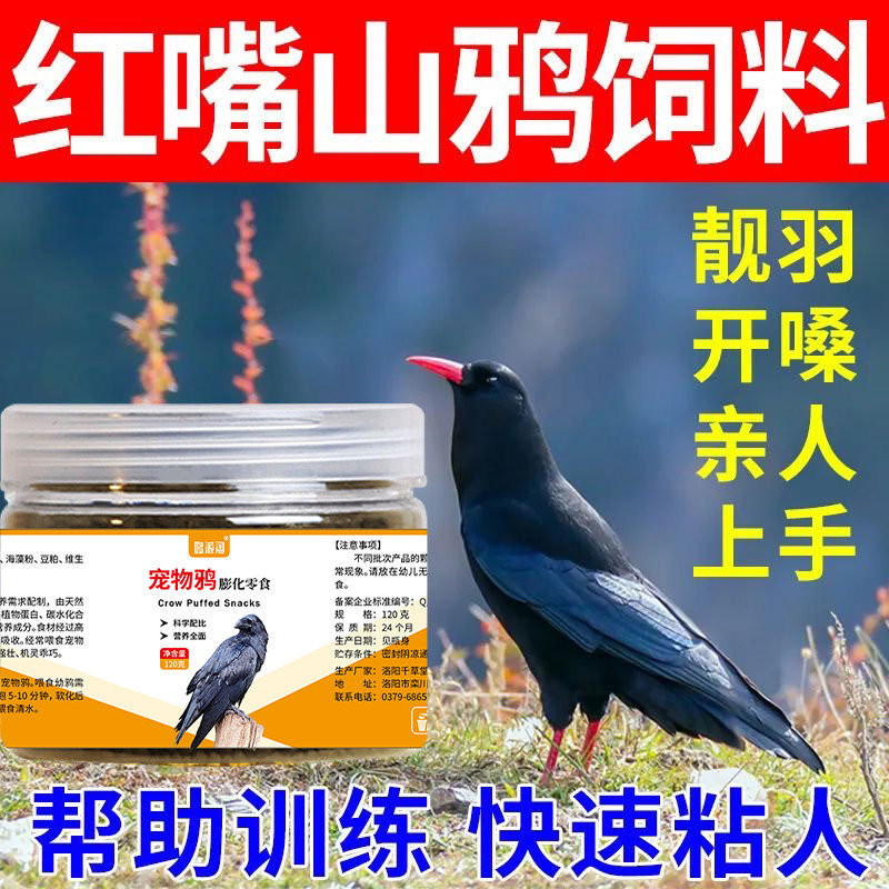 红嘴山乌鸦专用粮鸟饲料提前开嗓开口易学话宠物乌鸦增肥通用鸟食