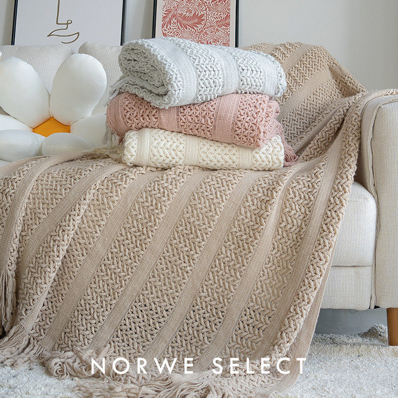 毯子毛毯被子纯色沙发盖毯流苏毯编织床搭床旗床尾巾装饰,床上用品,休闲毯/毛毯/绒毯,淘宝优惠券,粉丝福利购,淘宝优惠卷