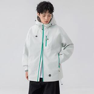 户外冲锋衣男女2025美式 宽松休闲徒步防风防水保暖夹克外套情侣款